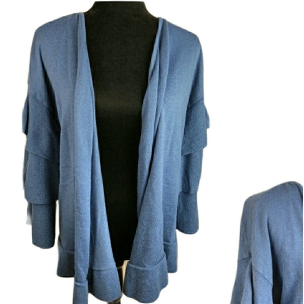 🌻Octavia ruffle sleeve open cardigan